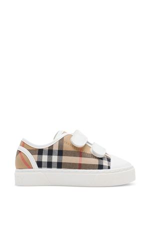 Sneakers with rips and check pattern BURBERRY KIDS | 8117797B9368